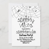 Spooky Vibes Abstract Spiders Halloween Party Kaart (Voorkant)