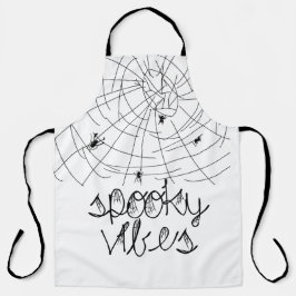 Spooky Vibes Abstract Spiders      Schort