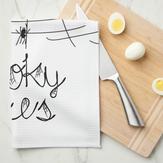 Spooky Vibes Abstracte Spiers Theedoek (Quarter Fold)