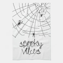 Spooky Vibes Abstracte Spiers Theedoek