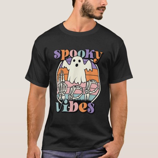 Spooky Vibes ASL Hands American Sign Language BOO T-shirt (Voorkant)