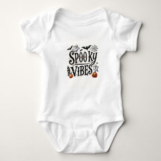 Spooky Vibes babykleding Romper (Voorkant)