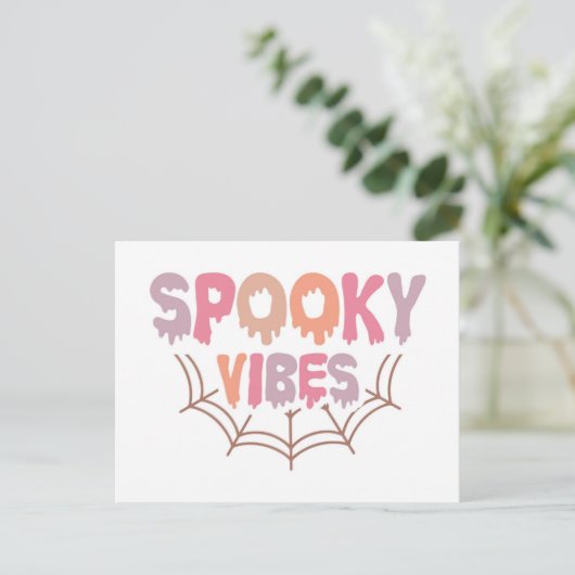 Spooky Vibes Briefkaart (Staand voorkant)