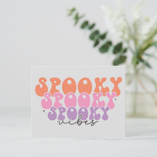 Spooky Vibes Briefkaart (Staand voorkant)