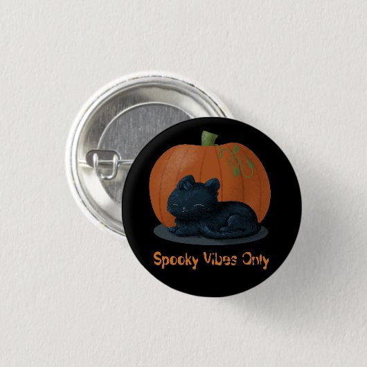 Spooky Vibes Cat Halloween Ronde Button 3,2 Cm (Voorkant /achterkant)
