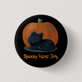 Spooky Vibes Cat Halloween Ronde Button 3,2 Cm