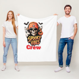 Spooky Vibes Crew Halloween skelet Fleece Deken