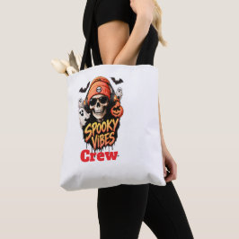 Spooky Vibes Crew Halloween Skelet Schedel Tote Ta Bag