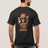 Spooky Vibes Crew Halloween Skelet 🎃💀 T-shirt (Achterkant)