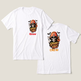 Spooky Vibes Crew Halloween Skelet 🎃💀 Tri-Blend Shirt