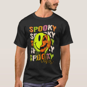 Spooky Vibes Driving Creepy Smile Face Pumpkin Ha T-shirt