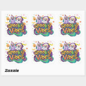 Spooky Vibes | ExDesigner | Halloween Vierkante Sticker (Vel)
