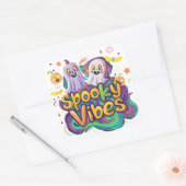Spooky Vibes | ExDesigner | Halloween Vierkante Sticker (Envelop)