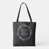 Spooky Vibes familienaam Happy Halloween Tote Bag (Achterkant)