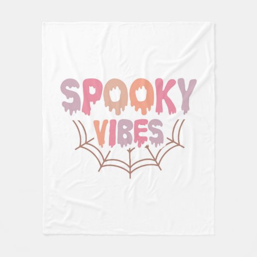 Spooky Vibes Fleece Deken (Voorkant)