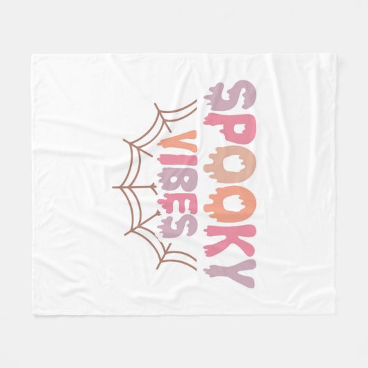 Spooky Vibes Fleece Deken (Voorkant (Horizontaal))