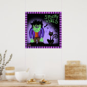 Spooky Vibes Frankenstein Classroom Inspirivity Poster (Keuken)
