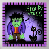 Spooky Vibes Frankenstein Classroom Inspirivity Poster (Voorkant)