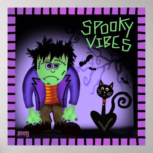 Spooky Vibes Frankenstein Classroom Inspirivity Poster (Voorkant)