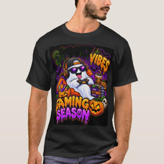 Spooky Vibes Gaming Seizoen Gamer Geest T-shirt