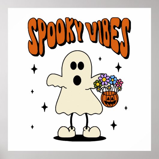 Spooky vibes geest poster (Voorkant)