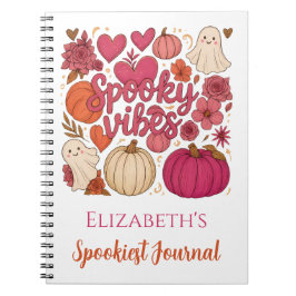 Spooky Vibes gepersonaliseerde Halloween Journal Notitieboek