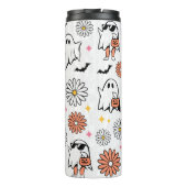 Spooky Vibes Ghost Halloween Thermosbeker (Achterkant)