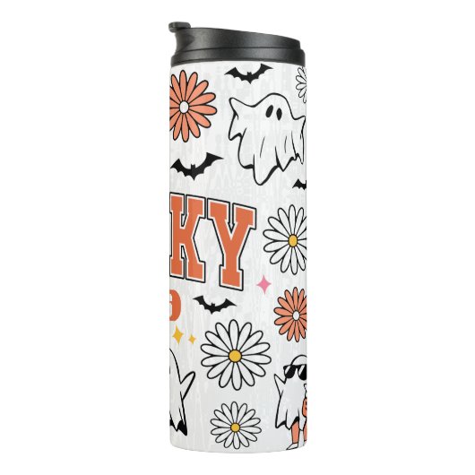 Spooky Vibes Ghost Halloween Thermosbeker (Geroteerd rechts)