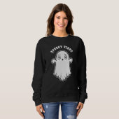 Spooky Vibes Ghost Leuke Cartoon Ghost Halloween Trui (Voorkant volledig)