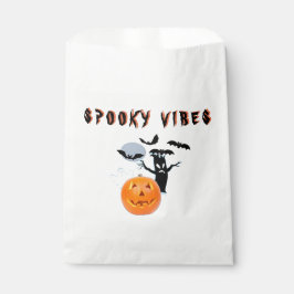 Spooky Vibes Ghost Pumpkin Halloween Design Bedankzakje