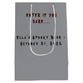 Spooky Vibes Ghost Pumpkin Halloween Design Medium Cadeauzakje (Achterkant)