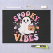 Spooky Vibes Ghost Retro Groovy Halloween Tissuepapier (Craft)