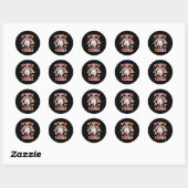 Spooky Vibes Ghost Retro Groovy Halloween Vrouwen Ronde Sticker (Vel)