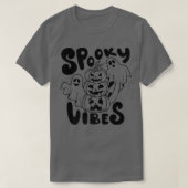 Spooky Vibes Ghost Scary Pumpkin Face Funny Hallow T-shirt (Design voorkant)