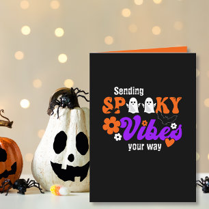 Spooky Vibes Ghosts Halloween Kaart
