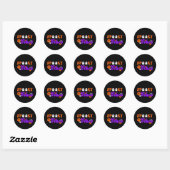Spooky Vibes Ghosts Ronde Sticker (Vel)