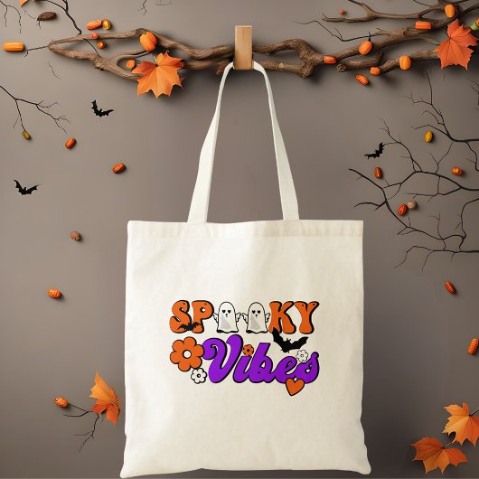 Spooky Vibes Ghosts Tote Bag