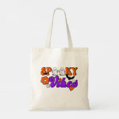 Spooky Vibes Ghosts Tote Bag (Achterkant)