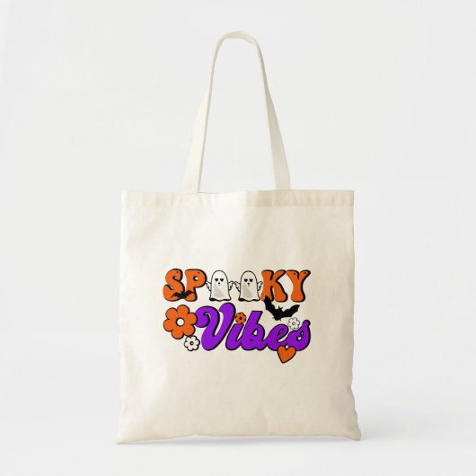 Spooky Vibes Ghosts Tote Bag (Voorkant)