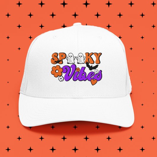 Spooky Vibes Ghosts Trucker Pet