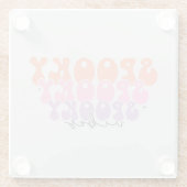 Spooky Vibes Glazen Onderzetter (Achterkant)