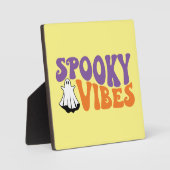 Spooky Vibes - Grappige Halloween Ghost Fotoplaat (Voorkant)