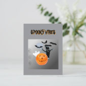 Spooky Vibes Halloween Bash Design Briefkaart (Staand voorkant)