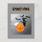 Spooky Vibes Halloween Bash Design Briefkaart (Voorkant)