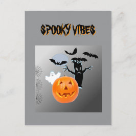 Spooky Vibes Halloween Bash Design Briefkaart