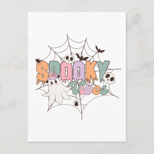 Spooky Vibes Halloween Briefkaart (Voorkant)
