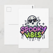 Spooky Vibes Halloween Briefkaart (Voorkant / Achterkant)