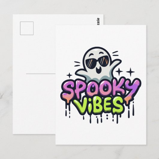 Spooky Vibes Halloween Briefkaart (Voorkant / Achterkant)