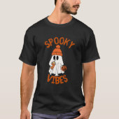 spooky vibes Halloween cute ghost T-shirt (Voorkant)