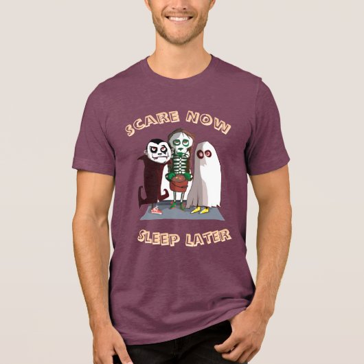Spooky Vibes – Halloween Design Heren T-Shirt  Des (Voorkant)